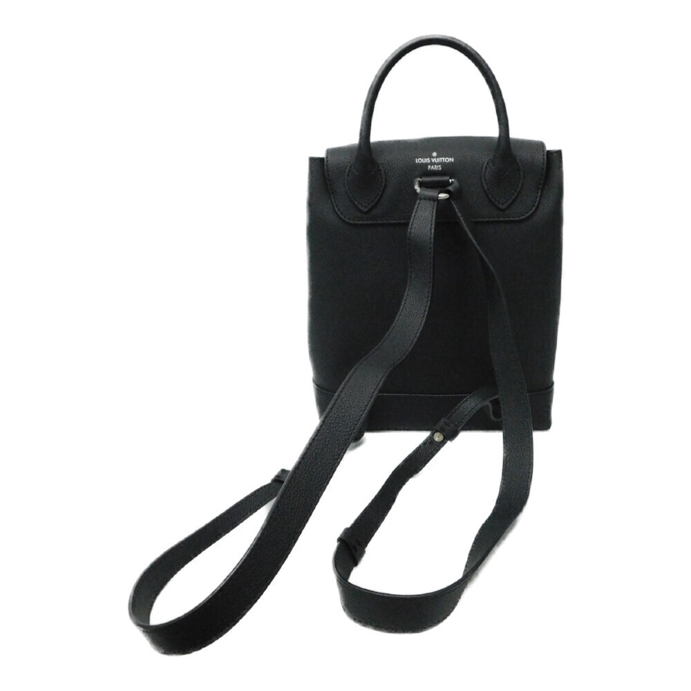 Louis Vuitton Leather Twist Noir Black Lock Taurillon LV Logo Backpack daypack